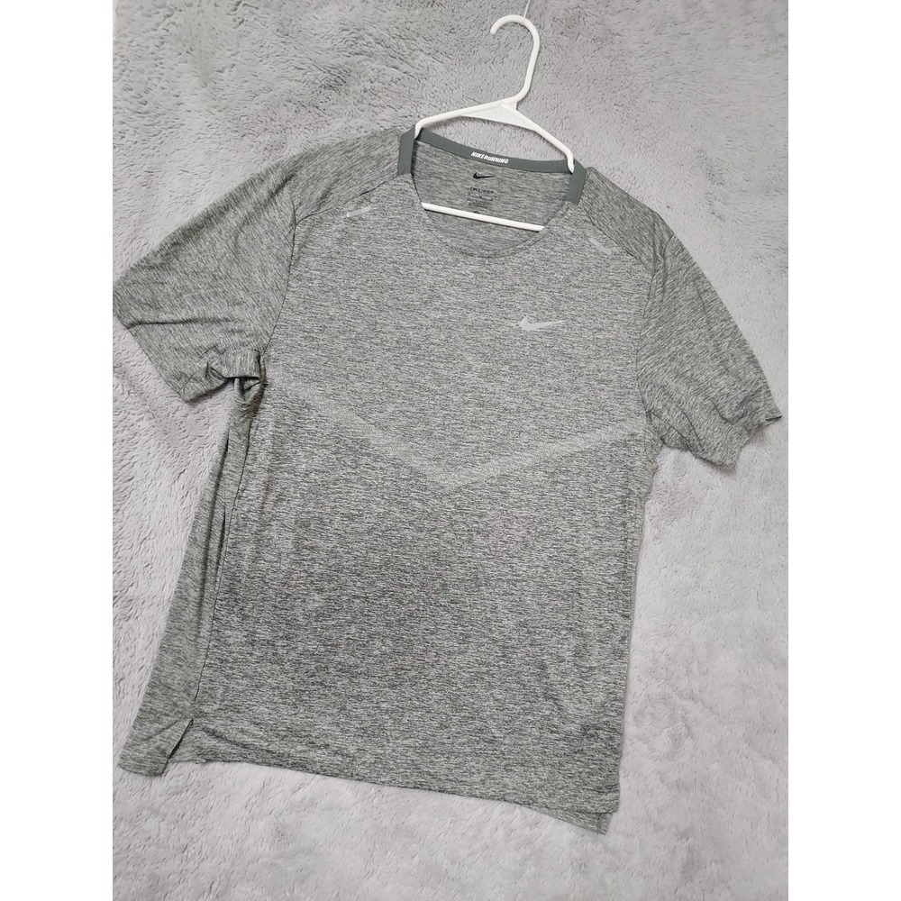 Nike Shirt Mens Medium Medium Nike Rise 365 Dri Fit Running CZ9184 084 Gray EUC